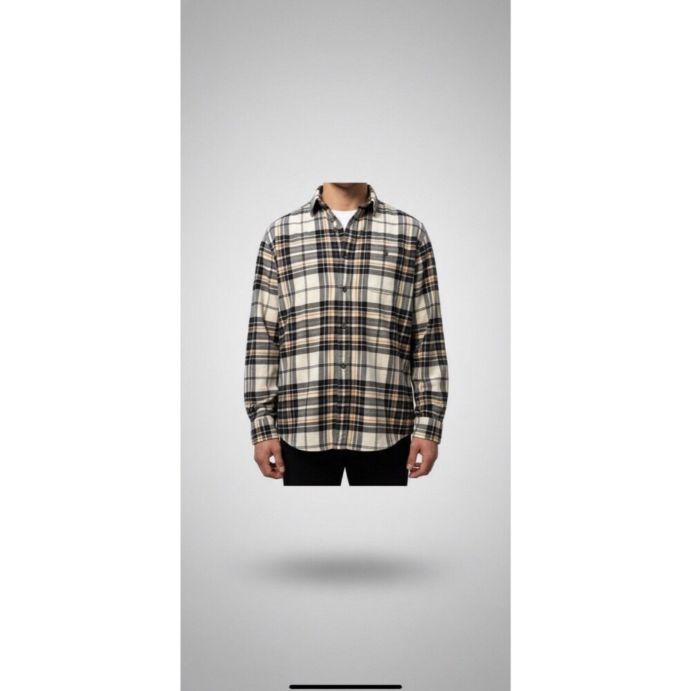 Vintage Style Eddie Bauer Flannel‎ Plaid Shirt Medium M Gorpcore Grunge Woodsy